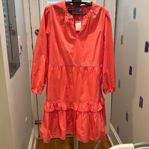 NWT JCrew Cotton poplin tiered dress, Size M - Picture 2 of 5